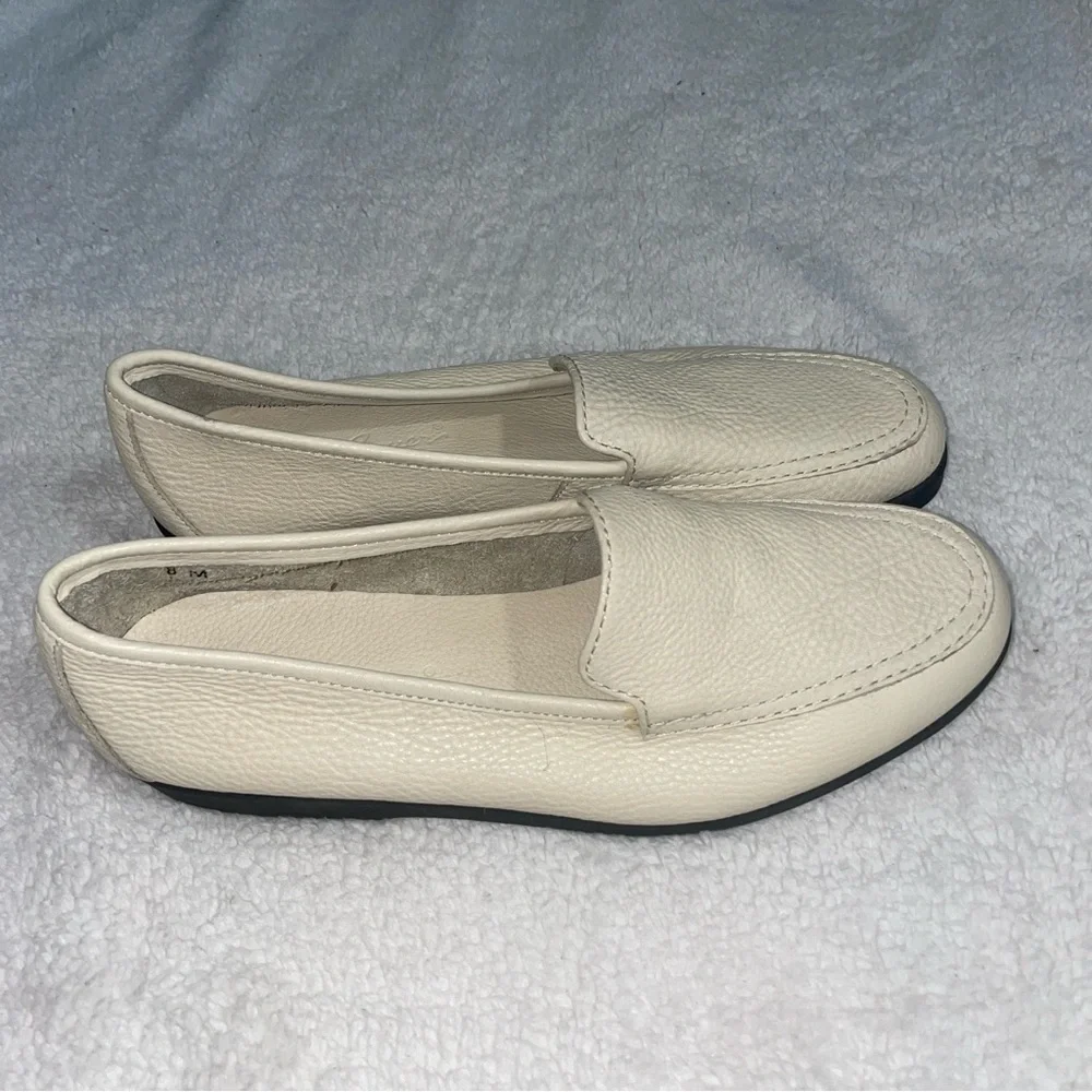 Eddie Bauer Penny Loafers White Leather Size 8 M